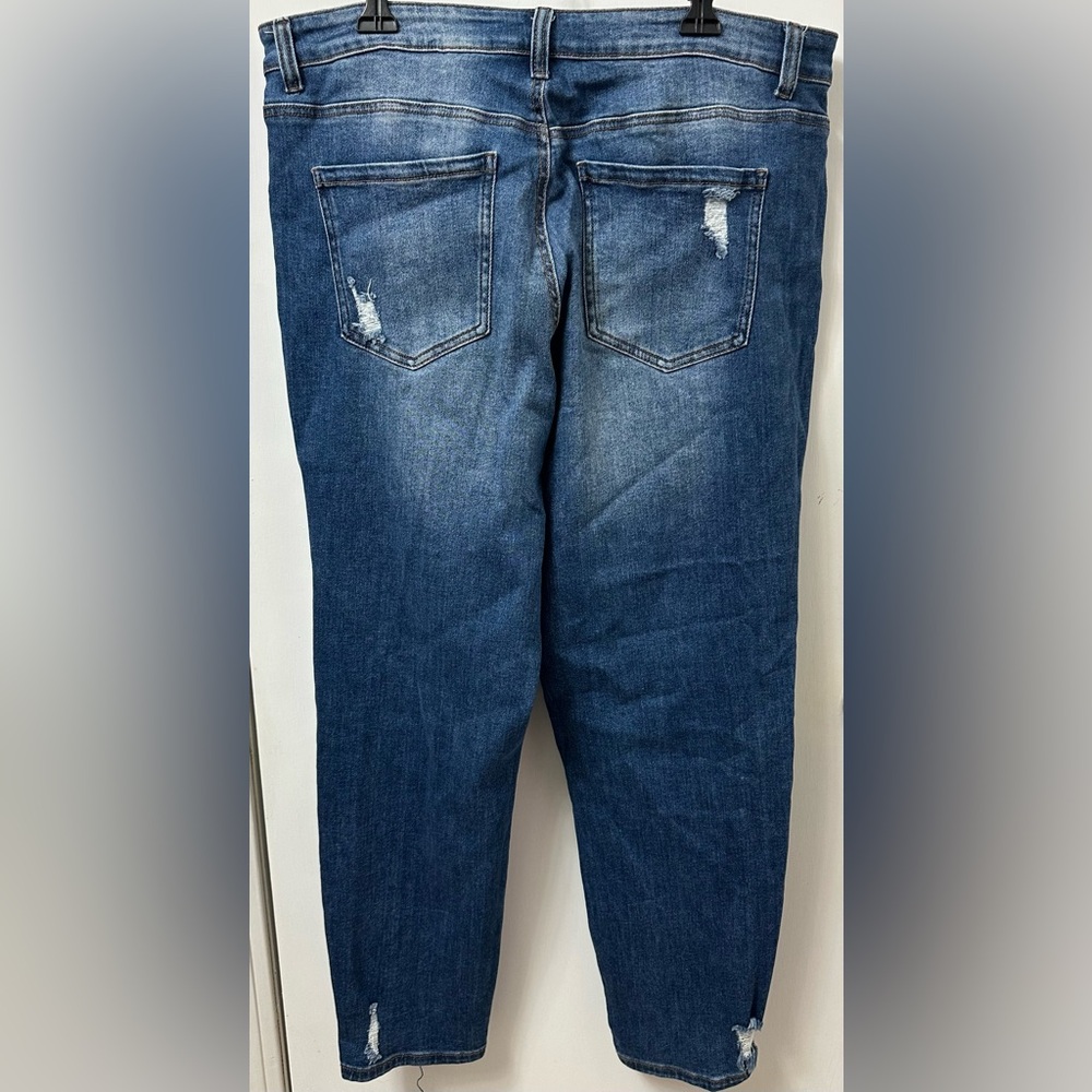 Wax Jean Distressed Blue Jeans - Picture 2 of 2